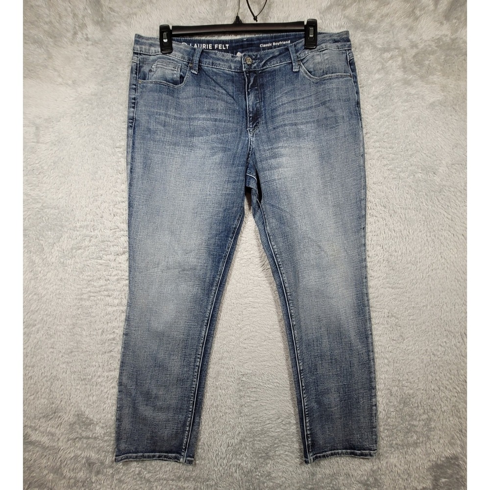 Laurie Felt Classic Boyfriend Women 16 Blue Denim Jeans Relaxed Fit Medium 38x29